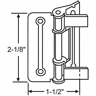 Door Hinge Steel 30.0 lb Load Cap.