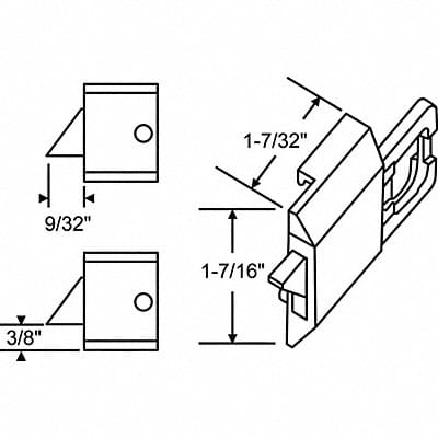 Slide Latch Tilt Window 27/64 L