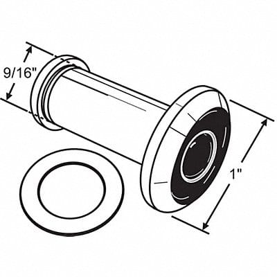 Door Viewer Polished 9/16 Hole Dia