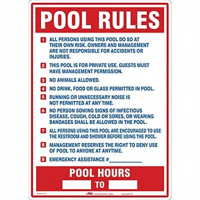 Safety Sign 28 in x 20 in Polyethylene