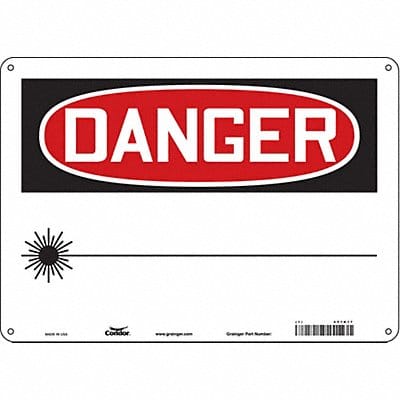 Safety Sign 10 in x 14 in Aluminum