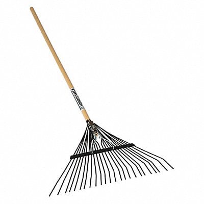 Leaf Rake 24 Tine 54 Wood Handle