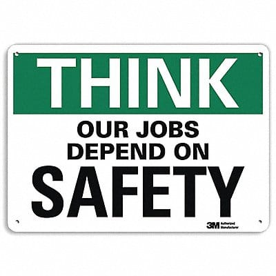 Safety Sign 7 in x 10 in Plastic