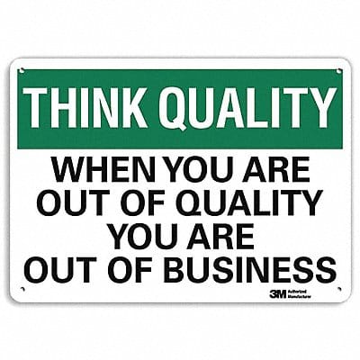 Safety Sign 10 in x 14 in Plastic