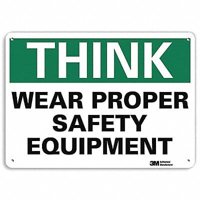 Safety Sign 10 in x 14 in Plastic