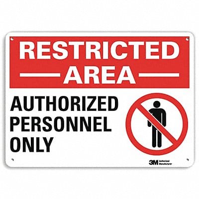 Restriction Sign 7 inx10 in Plastic