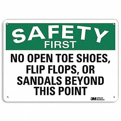 Safety Sign 10 in x 14 in Plastic