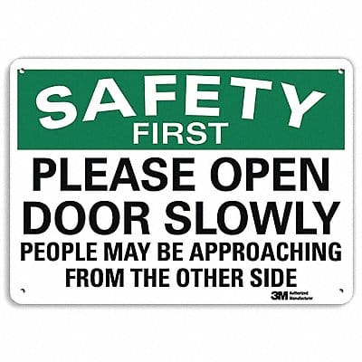Safety Sign 10 in x 14 in Plastic