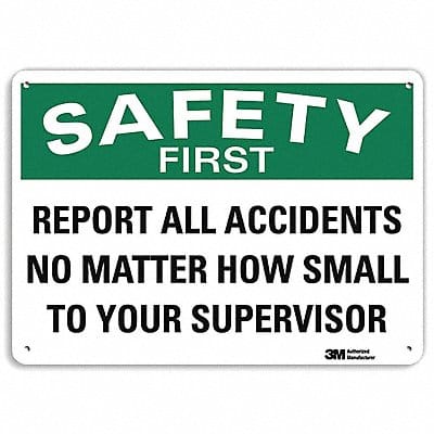 Safety Sign 10 inx14 in Plastic Safety Sign 10 inx14 in Plastic