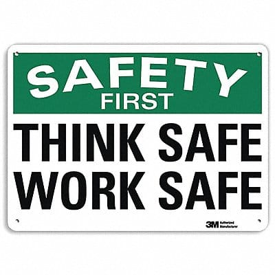 Safety Sign 7 inx10 in Plastic