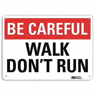 Safety Sign 10 in x 14 in Plastic