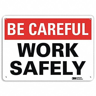 Safety Sign 10 inx14 in Plastic