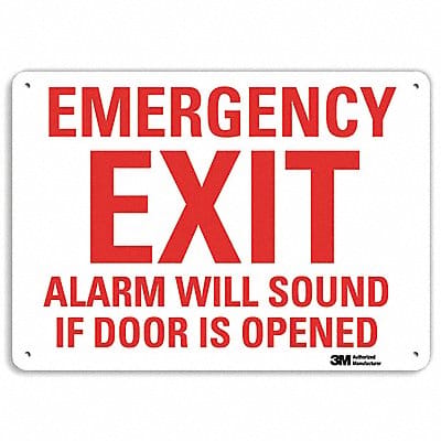Emergency Sign 7 in x 10 in Plastic