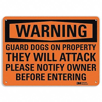 Security Sign 10 in x 14 in Plastic