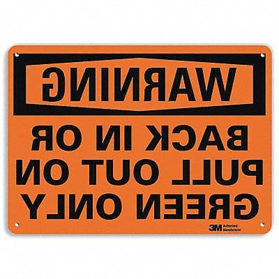 Warning Sign 10 inx14 in Plastic