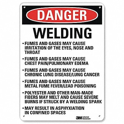 Danger Sign 10 in x 7 in Plastic