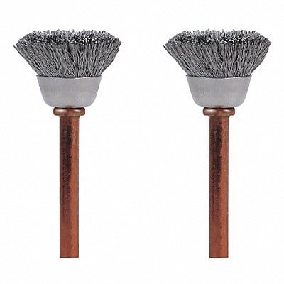 Rotary Tool Brush Cup 1/2 Dia PK2