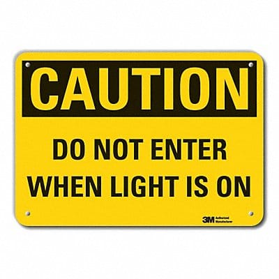 Caution Sign 10 inx14 in Plastic