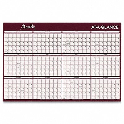 Horizontal Erasable WallCalendar 32 X48
