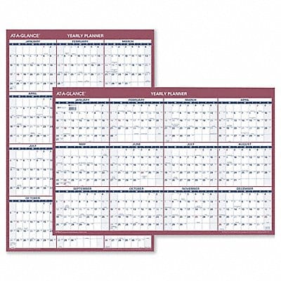 Reversible Yearly Wall Calendar 24 x36