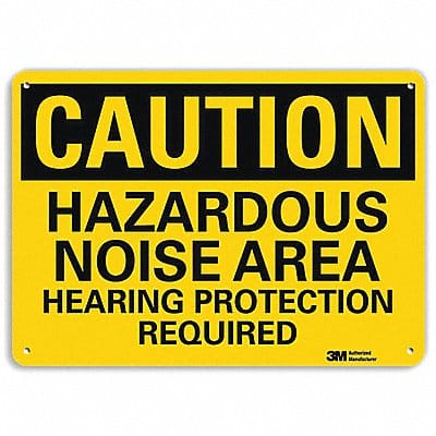 Caution Sign 7 in x 10 in Plastic