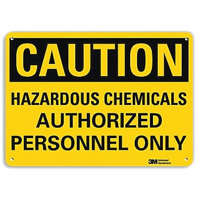 Caution Sign 7 in x 10 in Plastic