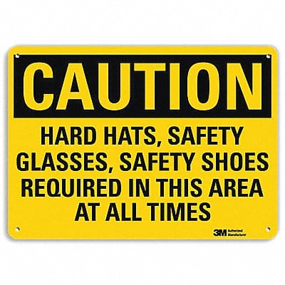 Caution Sign 7 inx10 in Plastic