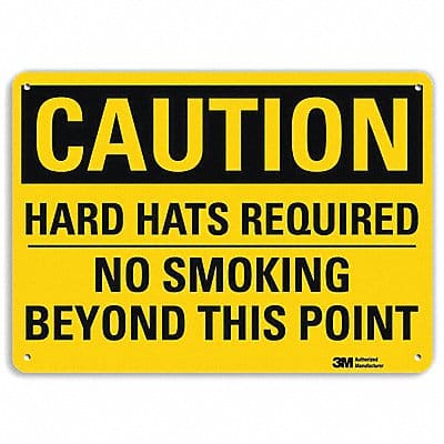 Caution Sign 7 in x 10 in Plastic