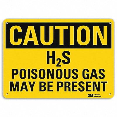 Caution Sign 7 inx10 in Plastic