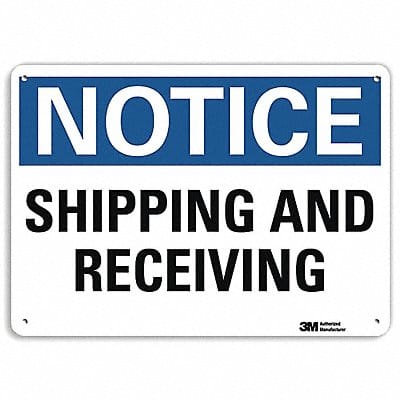 Notice Sign 7 in x 10 in Plastic