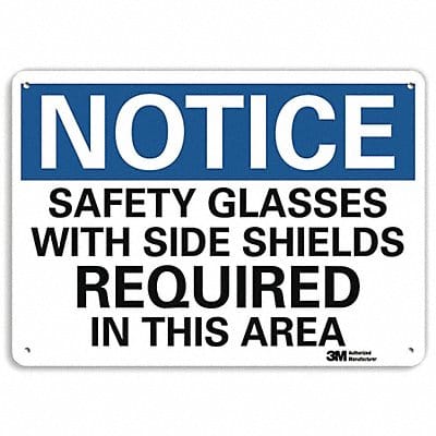 Notice Sign 7 in x 10 in Plastic