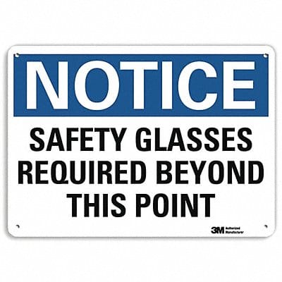 Notice Sign 7 inx10 in Plastic