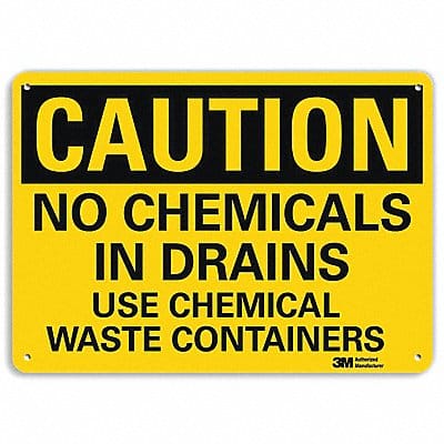 Caution Sign 7 inx10 in Plastic