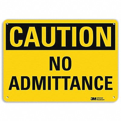 Caution Sign 7 inx10 in Plastic