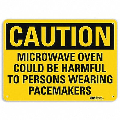 Caution Sign 7 in x 10 in Plastic