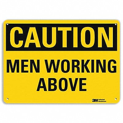 Caution Sign 7 in x 10 in Plastic