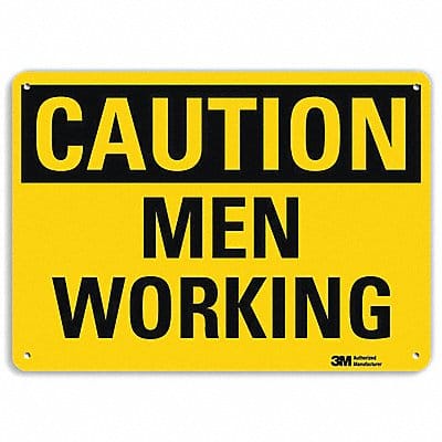 Caution Sign 7 inx10 in Plastic