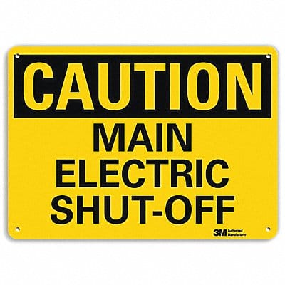 Caution Sign 7 in x 10 in Plastic