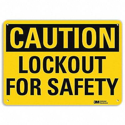 Caution Sign 7 inx10 in Plastic