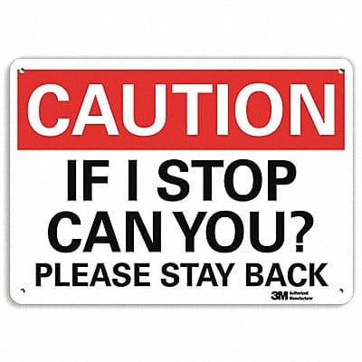 Caution Sign 7 in x 10 in Plastic