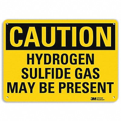 Caution Sign 7 in x 10 in Plastic