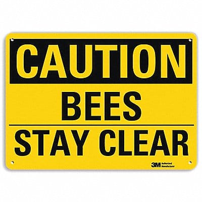 Caution Sign 7 in x 10 in Plastic