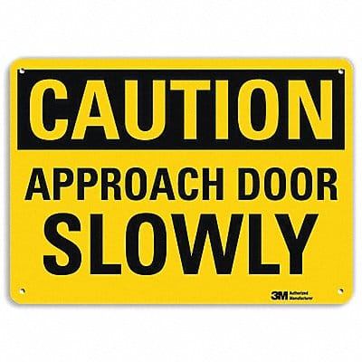 Caution Sign 7 in x 10 in Plastic
