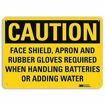 Caution Sign 7 inx10 in Plastic