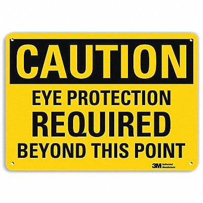 Caution Sign 7 inx10 in Plastic