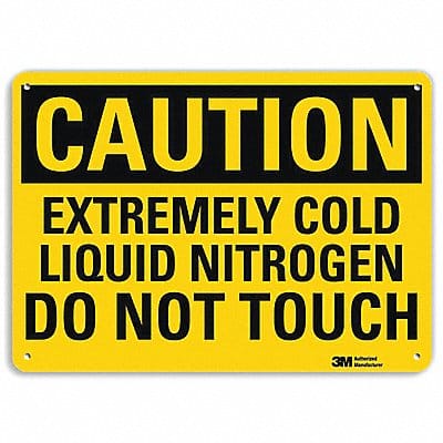Caution Sign 7 in x 10 in Plastic