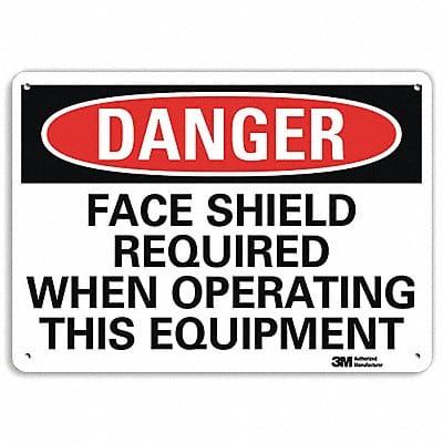 Danger Sign 7 in x 10 in Plastic