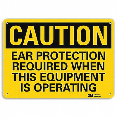 Caution Sign 7 in x 10 in Plastic