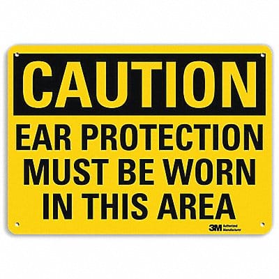 Caution Sign 7 in x 10 in Plastic