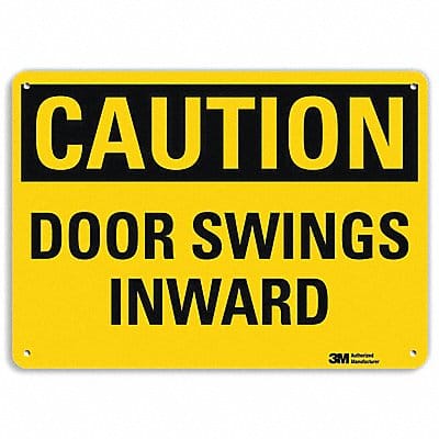 Caution Sign 7 in x 10 in Plastic